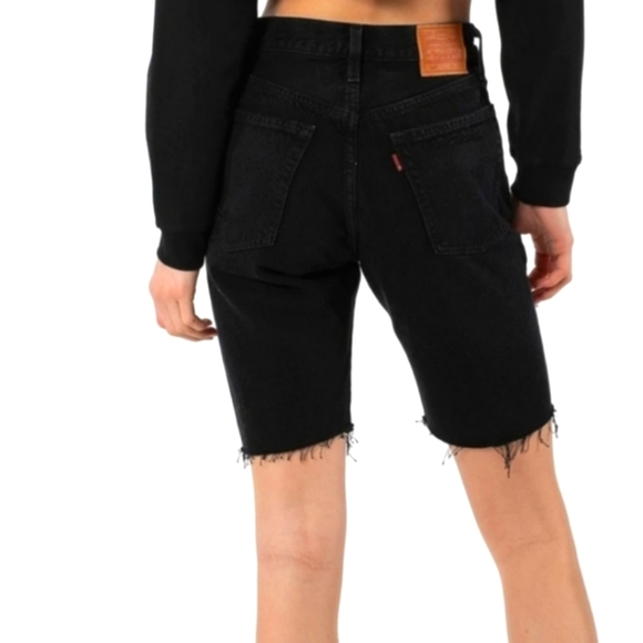 Levi's Premium 501 Distressed High Rise Jean Shorts - Picture 3 of 15